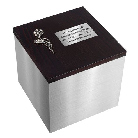 plain metal urn box for burial of ashes|cardboard box for human ashes.